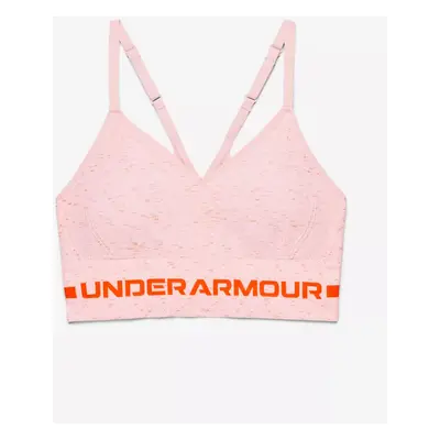 Dámská podprsenka Under Armour Seamless Low Long Htr Bra pink Beta Tint