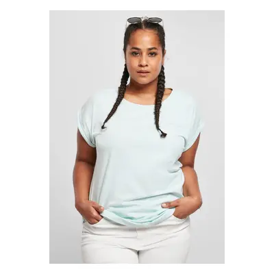 Dámské tričko Melange Extended Shoulder Tee aqua melange