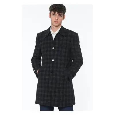 PLT7226 DEWBERRY BATTAL COAT-STRIPED ANTHRACITE