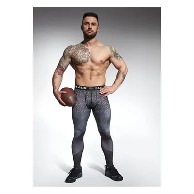 Bas Bleu HARDMEN men's functional sports leggings with a drawstring waistband