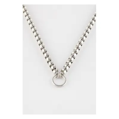 DEFACTO Women's Thick Chain Ring Detail Silver Necklace