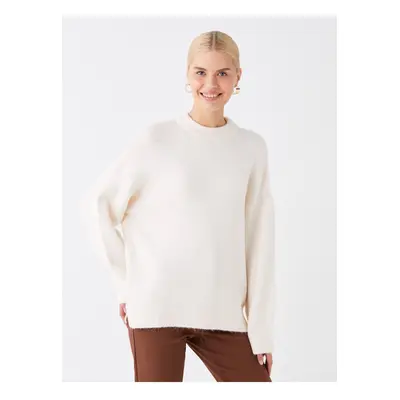 LC Waikiki Crew Neck Plain Long Sleeve Oversize Women's Knitwear Sweater