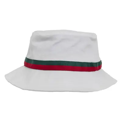 Stripe Bucket Hat bílá/pálená/zelená