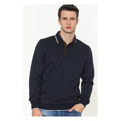 1038 DEWBERRY MENS SWEATSHIRT-PLAIN NAVY BLUE