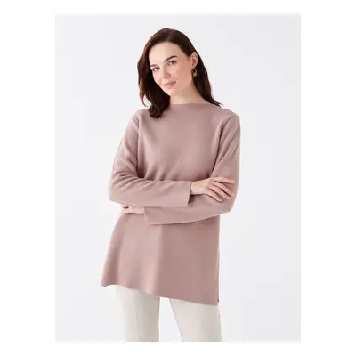 LC Waikiki Crew Neck Plain Long Sleeve Women's Knitwear Tunic