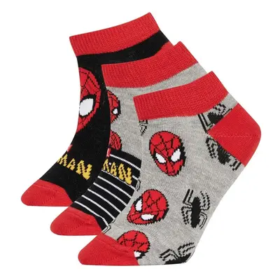 DEFACTO Boy's Marvel Spiderman 3-pack Cotton Booties Socks