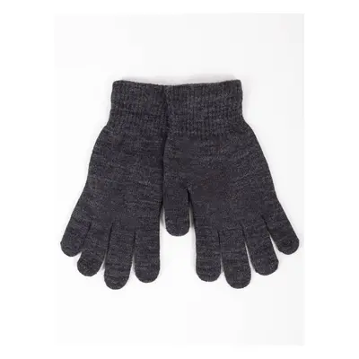 Yoclub Woman's Women'S Basic Gray Gloves RED-MAG2K-0050-006