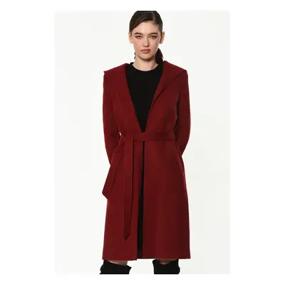 Z6630 DEWBERRY LADIES' COAT-BURGUNDY