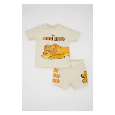 DEFACTO Baby Boy Disney Lion King Short Sleeve T-shirt Shorts 2-Piece Set