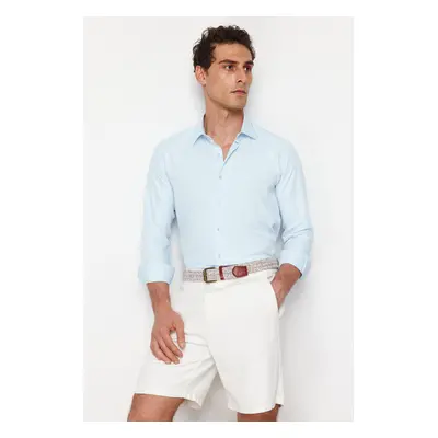 Trendyol Light Blue Slim Fit Easy Iron Smart Men's Shirt