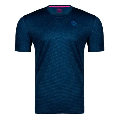 Pánské tričko BIDI BADU Falou Tech Tee Dark Blue, Petrol