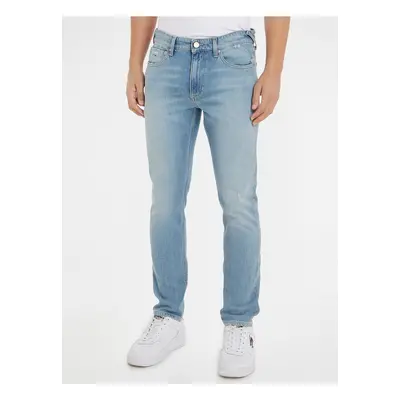 Světle modré pánské straight fit džíny Tommy Jeans - Pánské