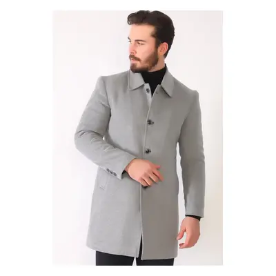 PLT8364 DEWBERRY MEN'S COAT-LIGHT GREY