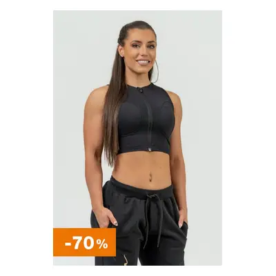 NEBBIA Women's crop top with high support INTENSE Mesh