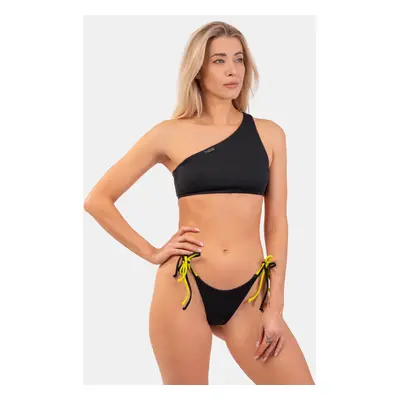 Dámské plavky Nebbia One Shoulder Bandeau Bikini Top Black