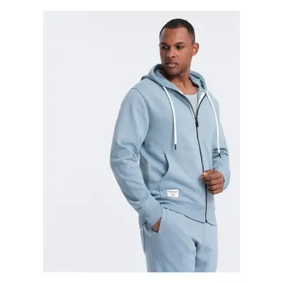 Ombre Men's sweatshirt set unbuttoned sweatshirt + jogger pants