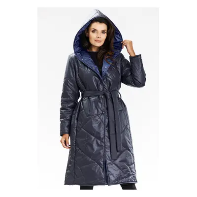 Awama Woman's Coat A686 Navy Blue