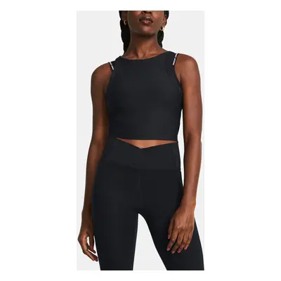 Under Armour Tílko Meridian Rib Crop Tank-BLK - Dámské