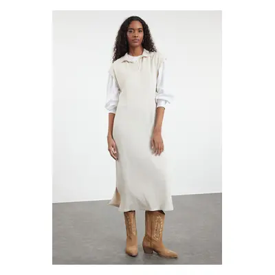 Trendyol Stone Long Knitwear Sweater Dress