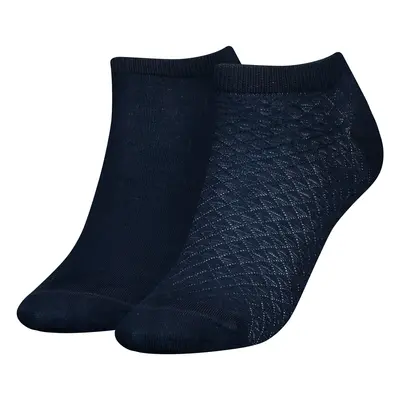 Tommy Hilfiger Woman's 2Pack Socks Navy Blue