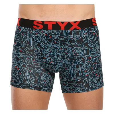 Pánské boxerky Styx long art sportovní guma doodle