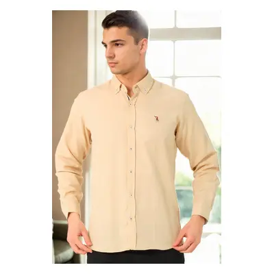 G674 DEWBERRY MEN'S SHIRT-BEIGE-3