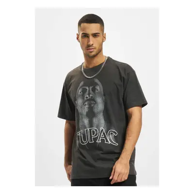 Tupac Up Oversize Tee dřevěné uhlí