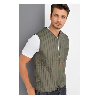 Y8611 DEWBERRY MEN'S VEST-KHAKI