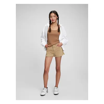 GAP Teen kraťasy high rise khaki Washwell - Holky