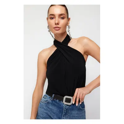 Trendyol Black Barter Neck Knitted Bodysuit