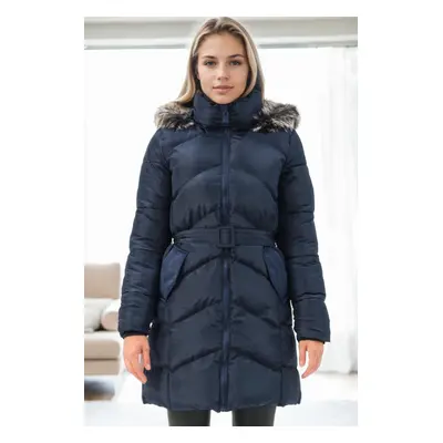 Z6768 DEWBERRY WOMEN'S COAT-NAVY-1