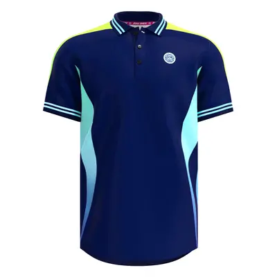 Pánské tričko BIDI BADU Grafic Illumination Polo Dark Blue