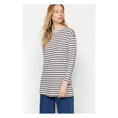 Trendyol Mink Striped Knitted Tunic