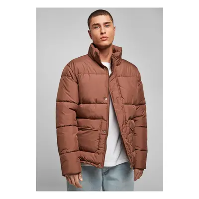 Krátká bunda Short Puffer Jacket - hnědá