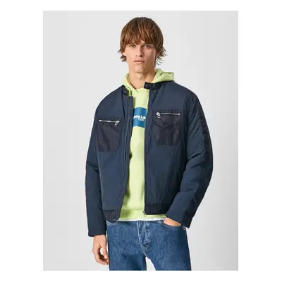 Tmavě modrá pánská bunda Pepe Jeans Lamar - Pánské