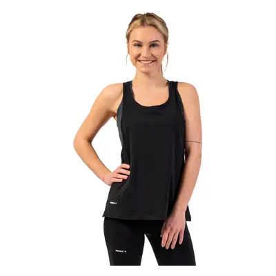 Dámské tílko Nebbia Sleeveless Loose Cross Back Tank Top "Feeling Good" Black