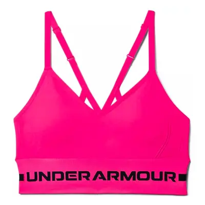 Dámská podprsenka Under Armour Seamless Low Long Htr Bra pink Beta Tint