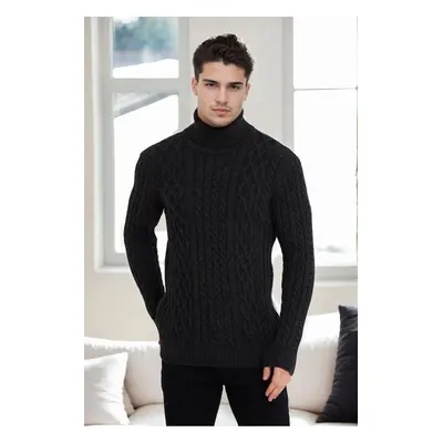 87325 Dewberry Mens Knitted Patterned Sweater-SMOKED