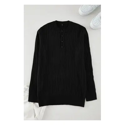 Trendyol Black Casual Slim Slim Fit Crew Neck Textured Knitwear Sweater