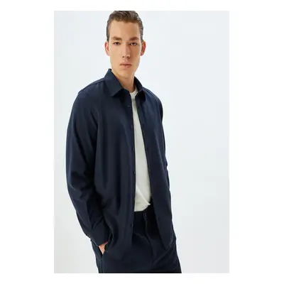 Koton Navy Blue Men's Adult Shirt