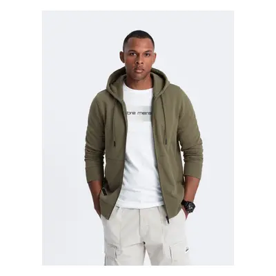 Ombre BASIC men's cotton stretch sweatshirt - olive