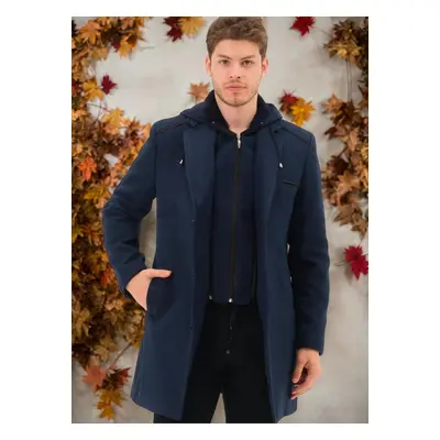 PLT8371 DEWBRRY MEN'S COAT-STRAIGHT OPEN NAVY