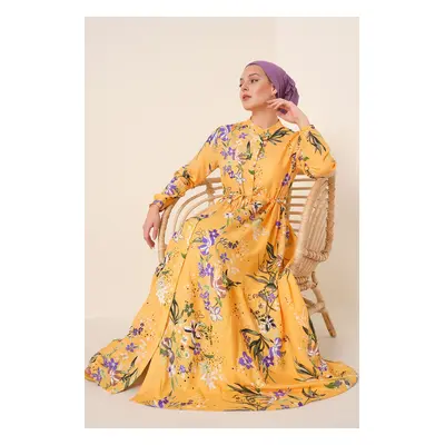 Bigdart Judge Collar Hijab Dress - A.mustard