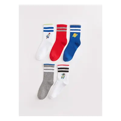 LC Waikiki 5-Piece Lcw Patterned Boy's Socks