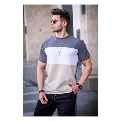 Madmext Men's Color Block Smoky T-Shirt