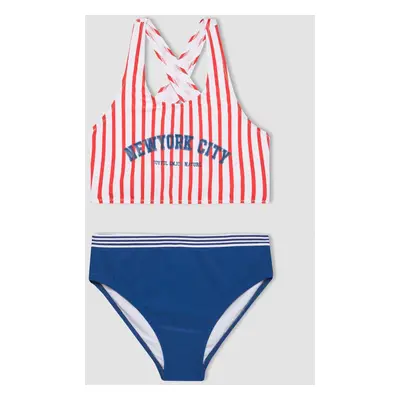 DEFACTO Girl's Printed Bikini Set