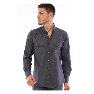 G722 DEWBERRY MEN'S SHIRT-ANTHRACITE