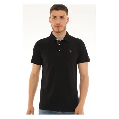 T8582 DEWBERRY MEN'S T-SHIRT-BLACK