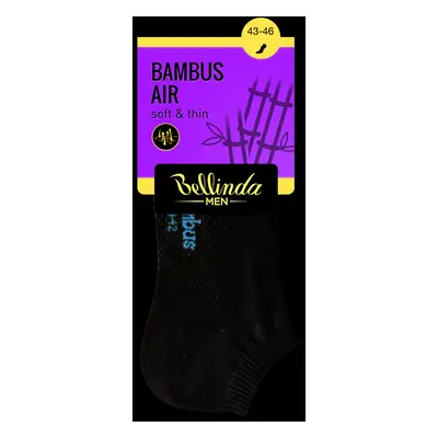 Bellinda BAMBOO AIR IN-SHOE SOCKS - Men's Short Bamboo Socks - Black