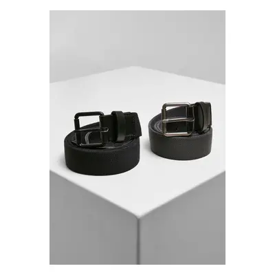 Stretch Basic Belt 2-Pack černá/uhlová